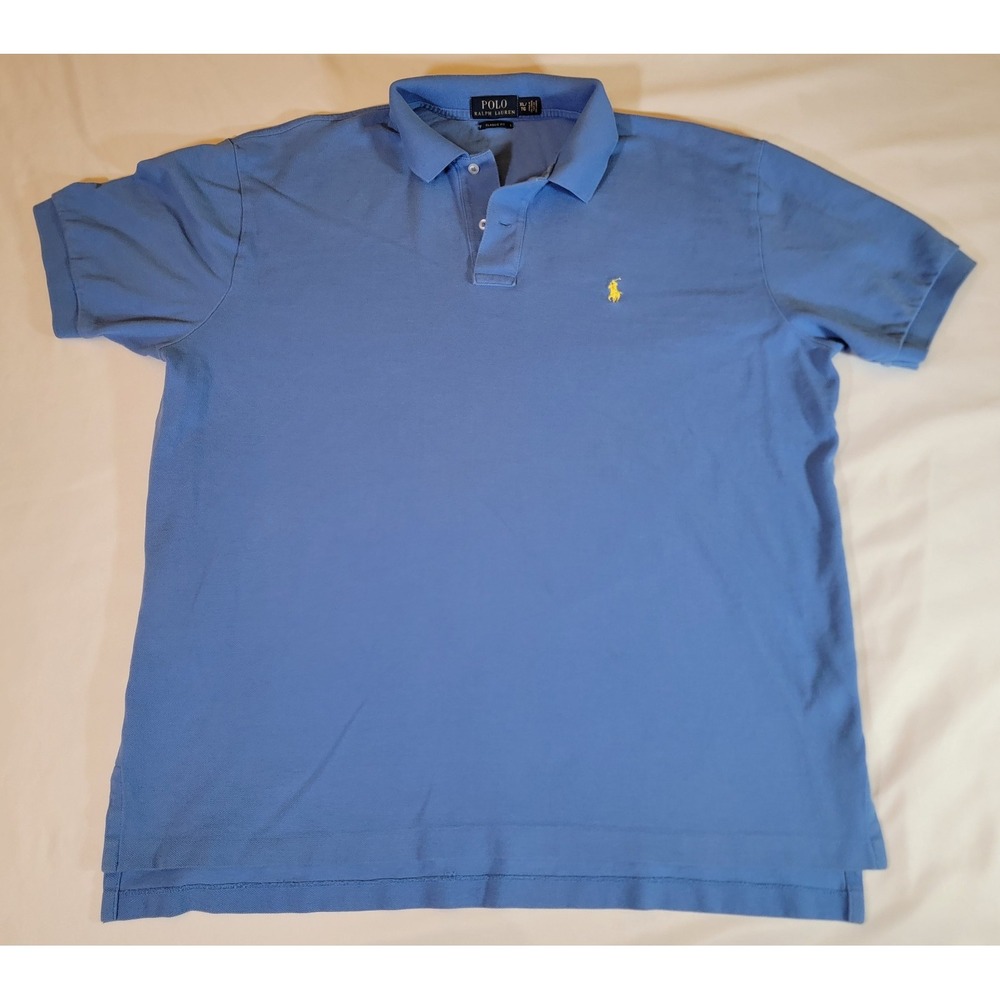Polo Ralph Lauren Polo Shirt Mens XL  Sky Blue Short Sleeve Classic Fit Pony